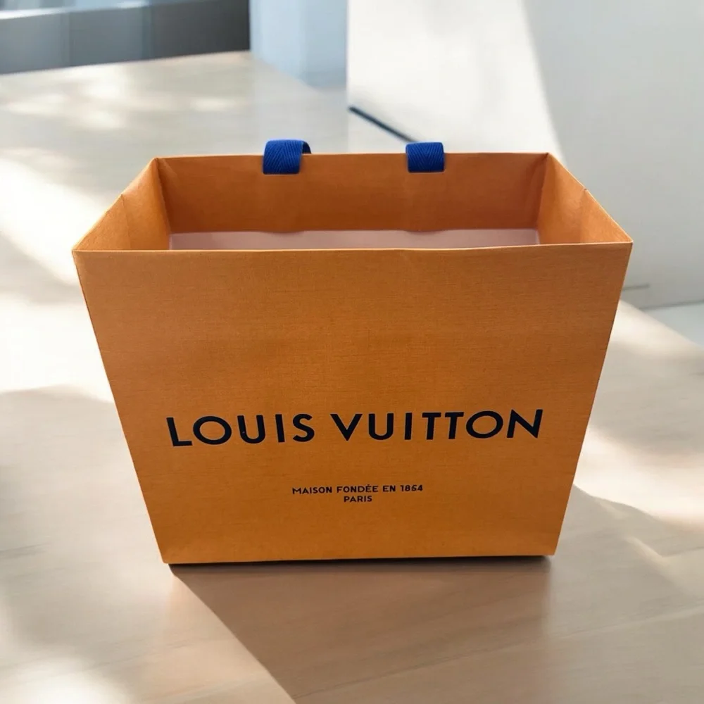 Authentic Louis Vuitton Orange Gift Bag